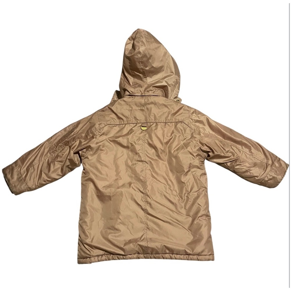 Rocawear Hooded Winter Coat Puffer Jacket Warm‎ Full Zip Beige Kids S - Picture 2 of 6